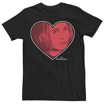 Men's Marvel Studios WandaVision Red Hue Heart Shaped Portrait Tee