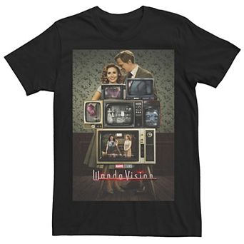 Men's Marvel Studios WandaVision Through The Years Collage Poster Tee