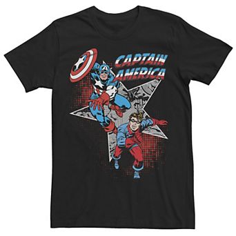 Men's Marvel Captain America And Bucky Barnes Action Poster Tee