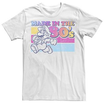 Big & Tall Nintendo Super Mario Made In The 80's Retro Gradient Color Fade Tee