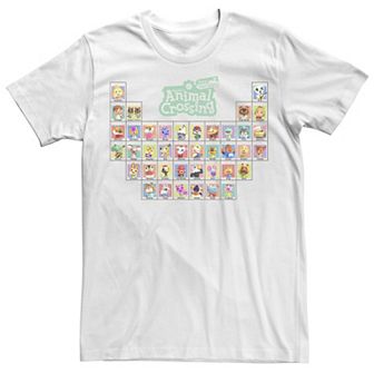 Big & Tall Animal Crossing New Horizons Periodic Table Of Villagers Tee