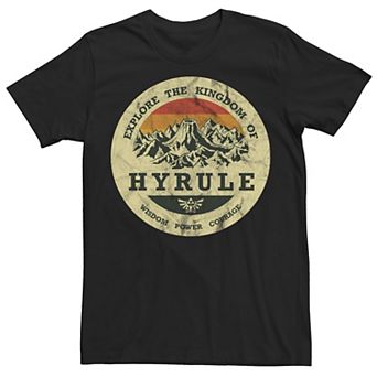 Big & Tall The Legend Of Zelda Explore The Kingdom Of Hyrule Distressed Portrait Tee