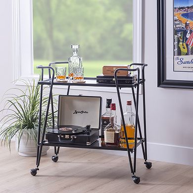 Linon Mid-Century Modern Bar Cart