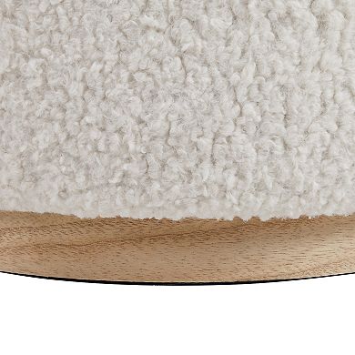 Linon Blanche Storage Ottoman with Removable Lid