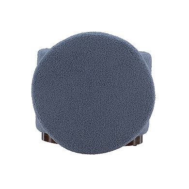 Linon Blanche Storage Ottoman with Removable Lid