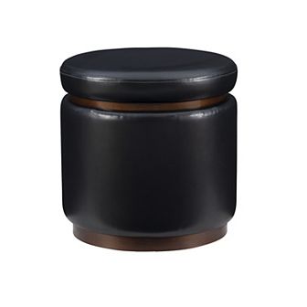 Linon Blanche Storage Ottoman with Removable Lid