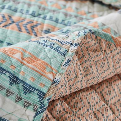 Barefoot Bungalow Phoenix Turquoise Quilt Set with Shams
