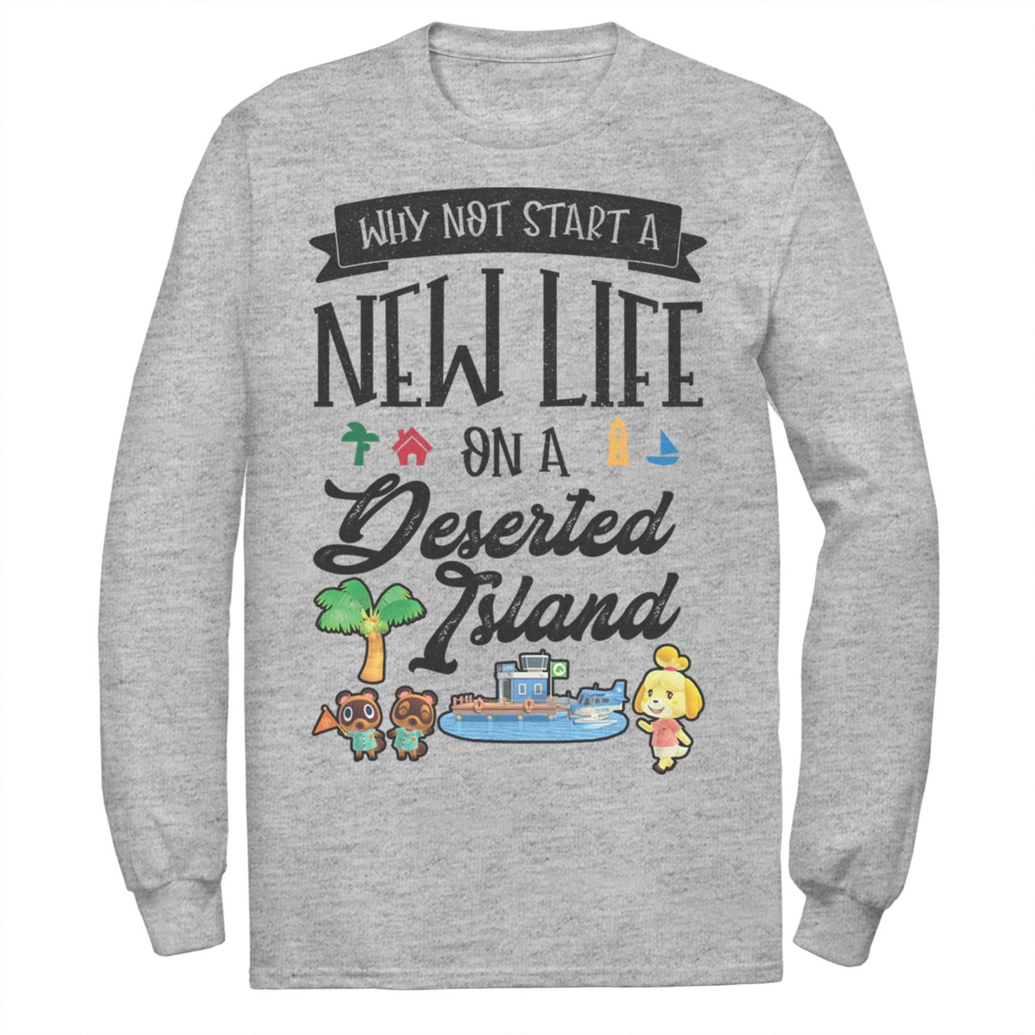 Image for Licensed Character Men's Animal Crossing New Horizons Why Not Start A New Life Tee at Kohl's.