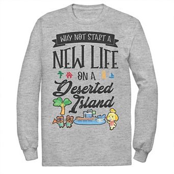 Men's Animal Crossing New Horizons Why Not Start A New Life Tee