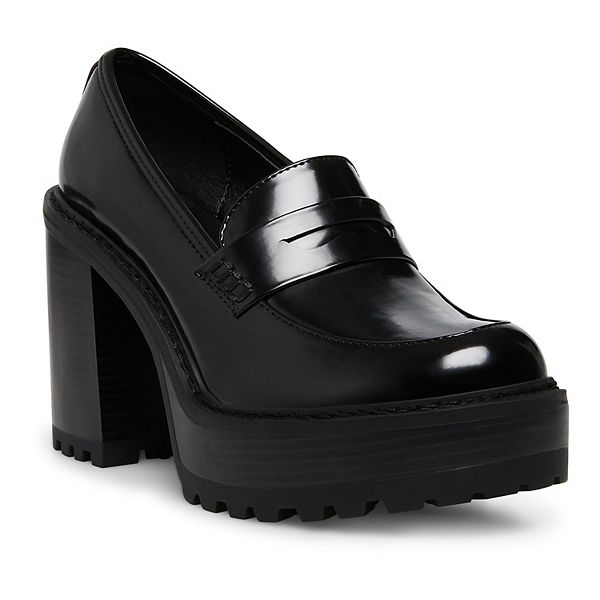 Ladies heeled outlet loafers