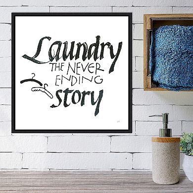 Amanti Art Laundry Room II Framed Canvas Wall Art