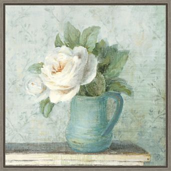 Amanti Art June Roses II Framed Canvas Wall Art