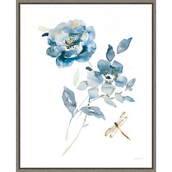 Amanti Art Floral Blues of Summer IV Framed Canvas Wall Art