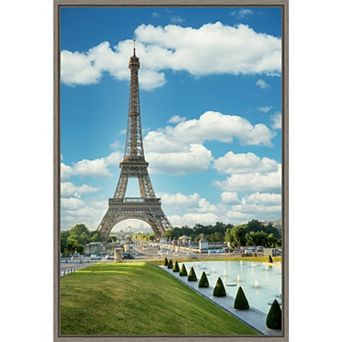 Amanti Art Eiffel Tower Paris III Framed Canvas Wall Art
