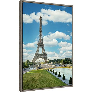 Amanti Art Eiffel Tower Paris III Framed Canvas Wall Art