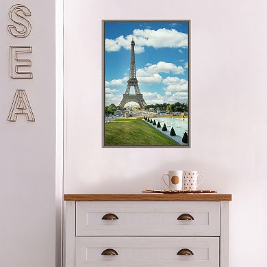 Amanti Art Eiffel Tower Paris III Framed Canvas Wall Art