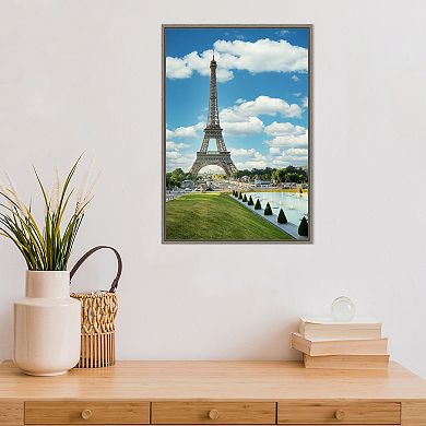Amanti Art Eiffel Tower Paris III Framed Canvas Wall Art