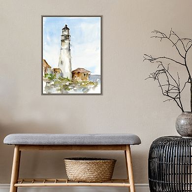Amanti Art Plein Air Lighthouse Study I Canvas Wall Art