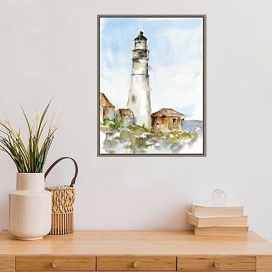 Amanti Art Plein Air Lighthouse Study I Canvas Wall Art