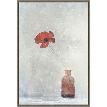 Amanti Art Winter Poppy Framed Canvas Wall Art