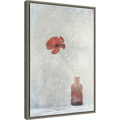 Amanti Art Winter Poppy Framed Canvas Wall Art