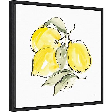 Amanti Art Lemons III Framed Canvas Wall Art