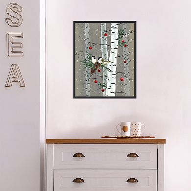 Amanti Art Birch Birds II Framed Canvas Wall Art