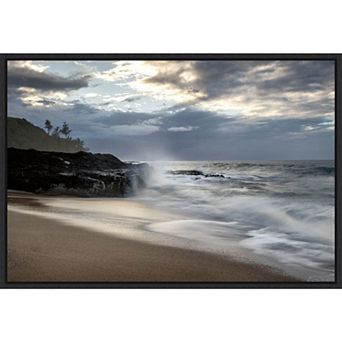 Amanti Art Secret Beach Framed Canvas Wall Art