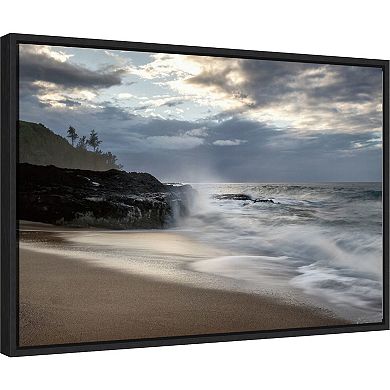 Amanti Art Secret Beach Framed Canvas Wall Art