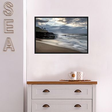 Amanti Art Secret Beach Framed Canvas Wall Art