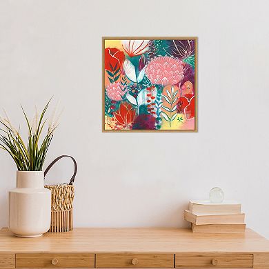 Amanti Art Bright Plants Framed Canvas Wall Art