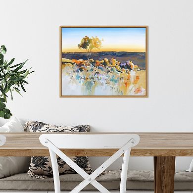 Amanti Art Silverton View Trees Framed Canvas Wall Art