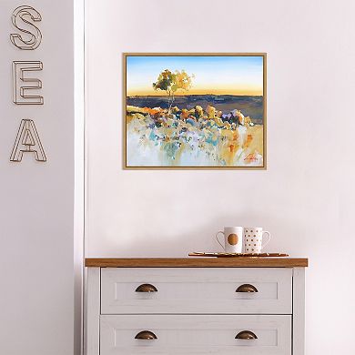 Amanti Art Silverton View Trees Framed Canvas Wall Art