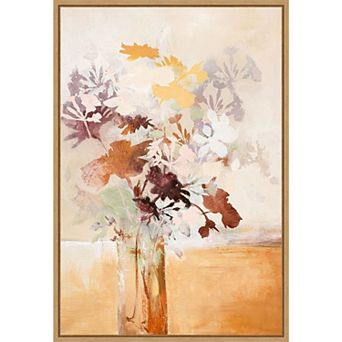 Amanti Art Pastel Flower 1 Framed Canvas Wall Art