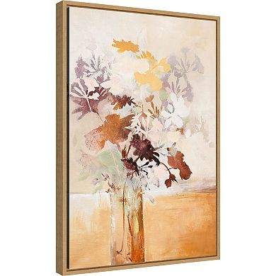 Amanti Art Pastel Flower 1 Framed Canvas Wall Art