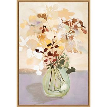 Amanti Art Pastel Flower 2 Framed Canvas Wall Art
