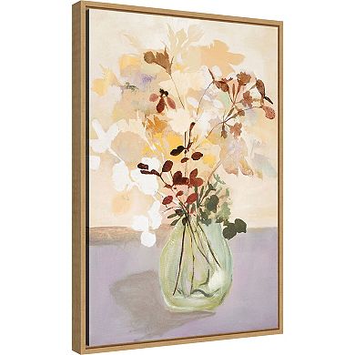 Amanti Art Pastel Flower 2 Framed Canvas Wall Art