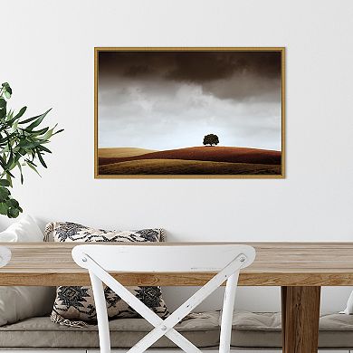 Amanti Art Distant Tree Horizon Framed Canvas Wall Art