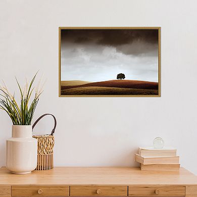 Amanti Art Distant Tree Horizon Framed Canvas Wall Art