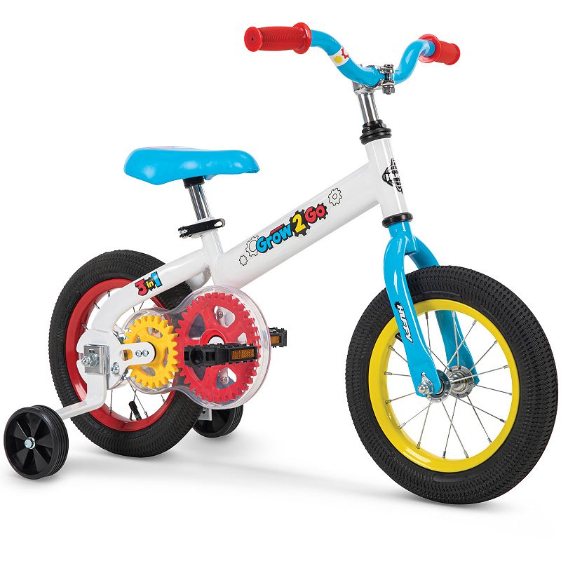 Huffy Grow 2 Go Conversion Kids Balance Bike, Multicolor, 12