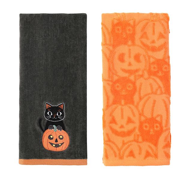 Witches Brew Iridescent Kitchen Hand Towels Halloween Gothic Spooky 2 pack