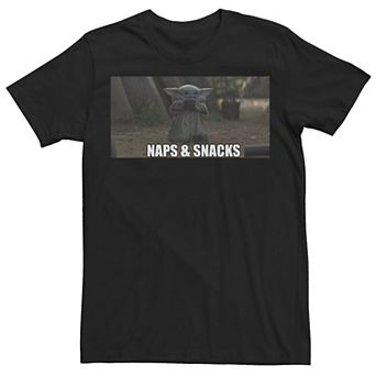 Big & Tall Star Wars The Mandalorian Naps Snacks Photo Real Tee