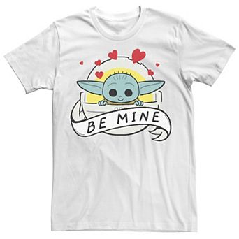 Big & Tall Star Wars The Mandalorian The Child "Be Mine" Valentine's Day Tee
