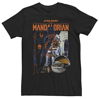 Big & Tall Star Wars: The Mandalorian Split Design Logo Tee