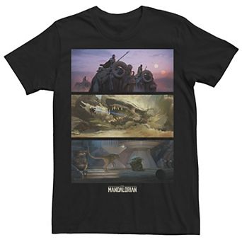 Big & Tall Star Wars: The Mandalorian Chapter 9 Concept Art Panels Tee