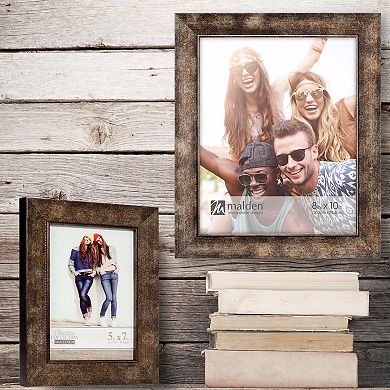 Malden 4-piece Set of 8" x 10" Bronze Texture Picture Frames