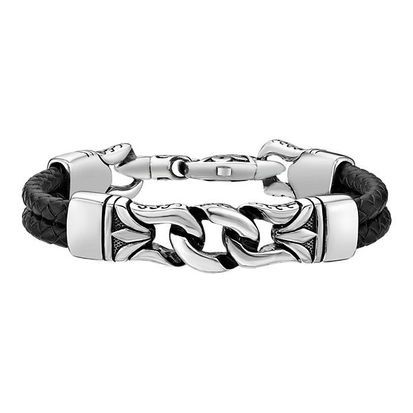 Stainless Steel Black Ion Plated Reversible Bracelet