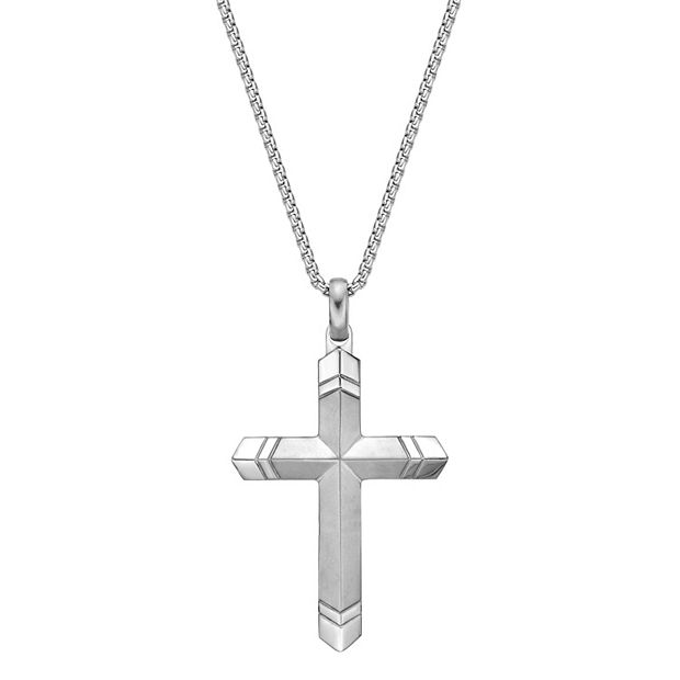 Kohls mens silver hot sale cross necklace