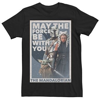 Big & Tall Star Wars: The Mandalorian Ahsoka "May The Force Be With You" Poster R13 Tee