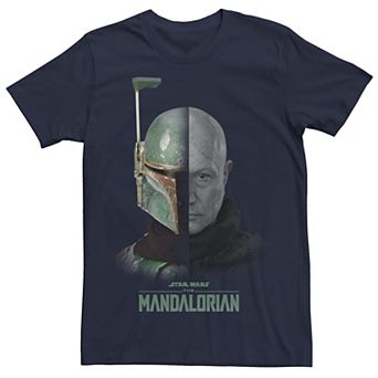 Big & Tall Star Wars: The Mandalorian Boba Fett Split Face Tee